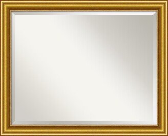 Beveled Wood Wall Mirror - Townhouse Gold Frame - Outer Size: 32 x 26 in