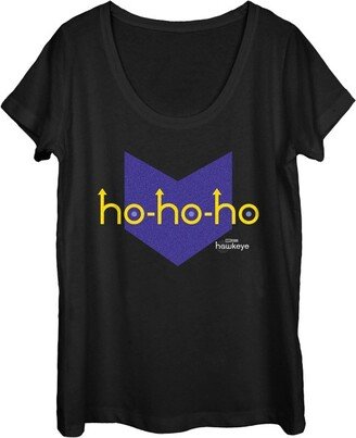 Women' Hawkeye HoHo-Arrow Icon Scoop Neck - Black - Medium