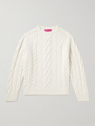 Cable-Knit Cashmere and Cotton-Blend Sweater