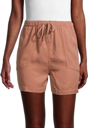 High-Waist Drawstring Shorts-AF