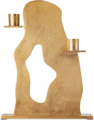 Gold Erode Candle Holder