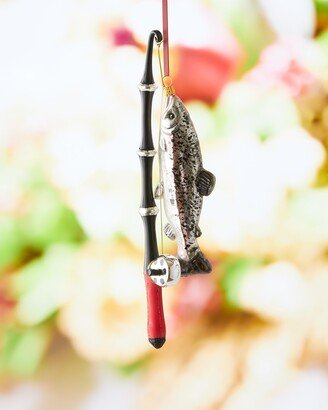 Fishing Rod With Fish Christmas Ornament