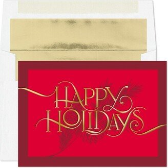 Masterpiece Studios Holiday Collection 15-Count Boxed Christmas Cards with Foil-Lined Envelopes, 5.6