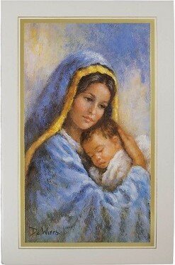 JAM Paper & Envelope JAM Paper Christmas Cards Set Modern Virgin Mary 10/Pack 8156225