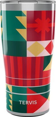 Traveler Christmas Holiday X-Mas Xtra Triple Walled Insulated Tumbler Travel Cup Keeps Drinks Cold & Hot, 20oz, Stainless Steel