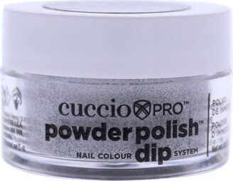 Pro Powder Polish Nail Colour Dip System - Silver with Rainbow Mica by Cuccio Colour for Women - 0.5 oz Nail Powder