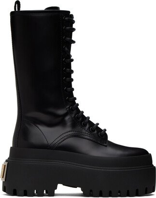 Black Lace-Up Boots-AB