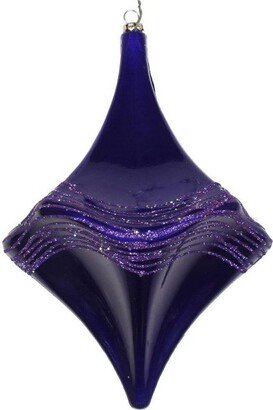 8 Candy Glitter Drop Ornament Purple