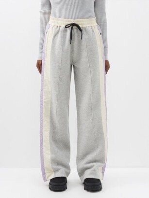 Striped Cotton-blend Jersey Track Pants