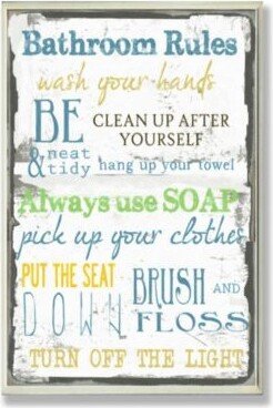 Home Decor Bathroom Rules Typography Bathroom Art Collection