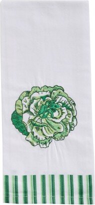 Park Designs Patricia Heaton Home Green Flower Embroidered Dishtowel Set