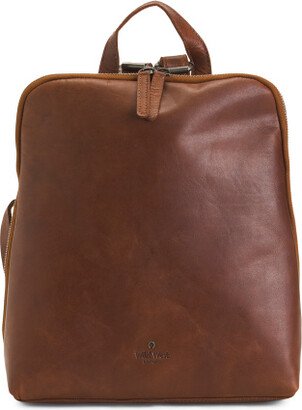 Leather Rectangle Backpack for Women