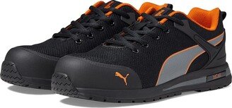 PUMA Safety Levity Knit Low ASTM EH (Black/Orange) Men's Shoes