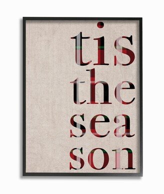 Tis The Season Typography Framed Giclee Art, 16 x 20