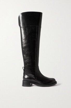 Bonni Leather Knee Boots - Black