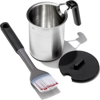 Grilling 3-Pc. Basting Pot & Brush Set