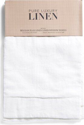 Set Of 2 Belgian Linen Lined Curtains