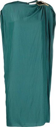 Sleeveless Draped Knee Dress