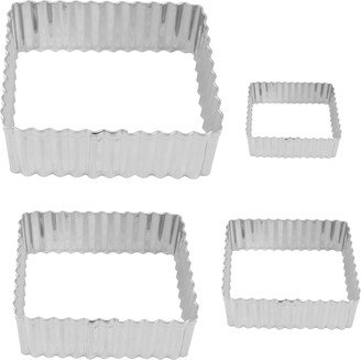 Fluted Rectangle 4 Piece Cookie Cutter Set