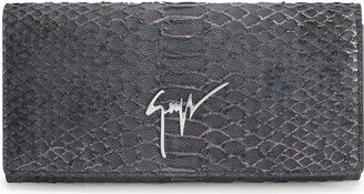 Logo-Print Leather Wallet-AH