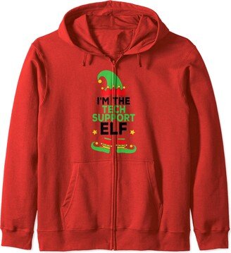 I'm The Tech Support Elf Christmas Matching Tee I'm The Tech Support Elf Family Holiday Matching Christmas Zip Hoodie