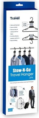 Grand Fusion Housewares 3 Pc Stow-N-Go® Folding Travel Hanger Set