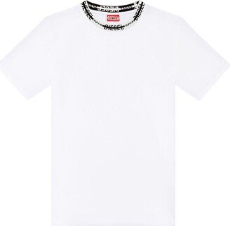 logo-neckline embroidered T-shirt