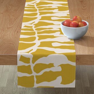 Table Runners: Shaky Leaf Tendril - Mustard Table Runner, 72X16, Yellow