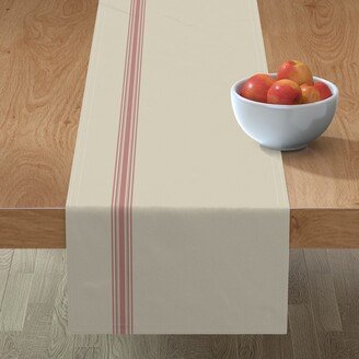 Table Runners: French Feedsack Stripe Table Runner, 90X16, Pink
