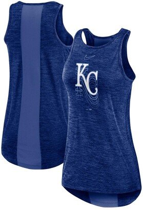 Women's Royal Kansas City Royals Logo Fade High Neck Performance Tank Top