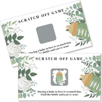 Big Dot of Happiness Boho Botanical Baby - Greenery Baby Shower Game Scratch Off Cards - 22 Count