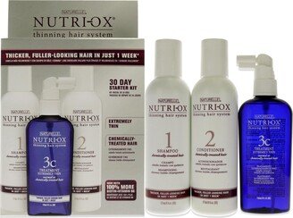 Extremely Thin Chemically Treated Hair Starter Kit by Nutri-Ox for Unisex-AA