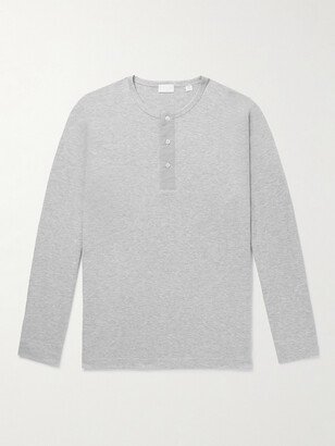 Cotton-Jersey Henley Pyjama T-Shirt