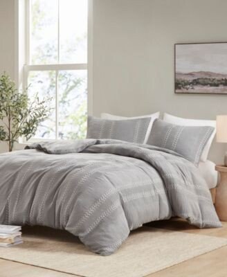 Darby Lightweight 3 Piece Soft Cotton Gauze Waffle Weave Duvet Cover Set Collection
