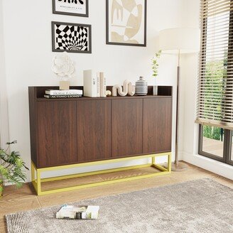 Storage Cabinet with Square Metal Legs and Particle Board Material
