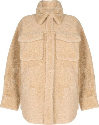 Shearling Shirt Jacket-AB