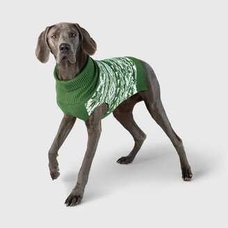 Snow Shoe odge Fairisle Dog Sweater - Green/Cream - - Wondershop™