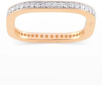 TV 18k Rose Gold Diamond Ring, Size 7