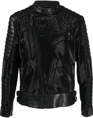 Leather Disco Biker Jacket