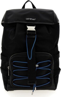 Courrie Flap Logo Printed Backpack-AA