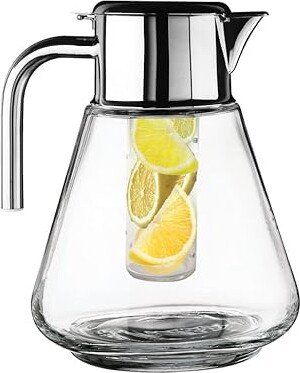 AZD20069203 Aurora Infuser with Transparent Container – [Pack of 6], 3000 ml., Stainless-Steel Finish, Dishwasher Safe Serveware