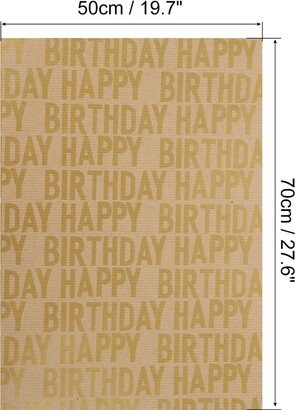 Unique Bargains Birthday Wrapping Paper Sheet, 3 Color Happy Birthday 20 x 28