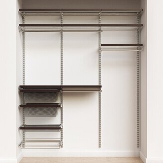 Elfa Decor 6' Reach-In Closet Platinum and Walnut