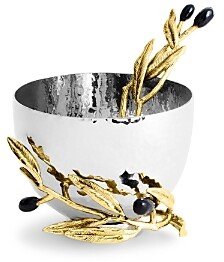 Olive Branch Nut Dish with Spoon