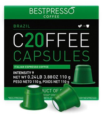 Bestpresso Brazil Espresso Nespresso Originalline Compatible Capsules - 120 Count