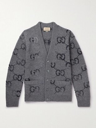 Logo-Jacquard Wool-Blend Cardigan