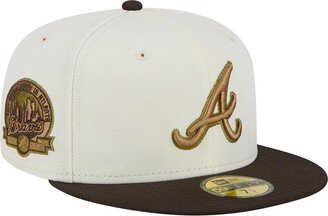 Men's White, Brown Atlanta Braves 40th Anniversary in Atlanta 59FIFTY Fitted Hat - White, Brown