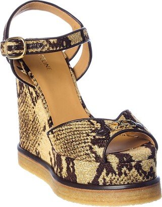 Jacquard Wedge Sandal