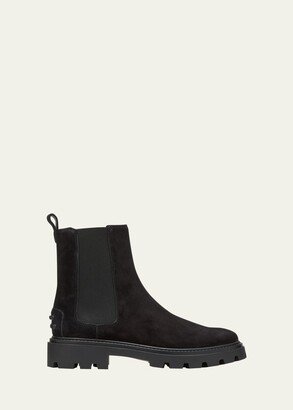 Suede Chelsea Ankle Boots-AC