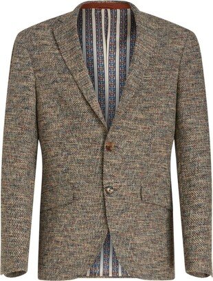 Single-Breasted Cotton-Blend Blazer-AD